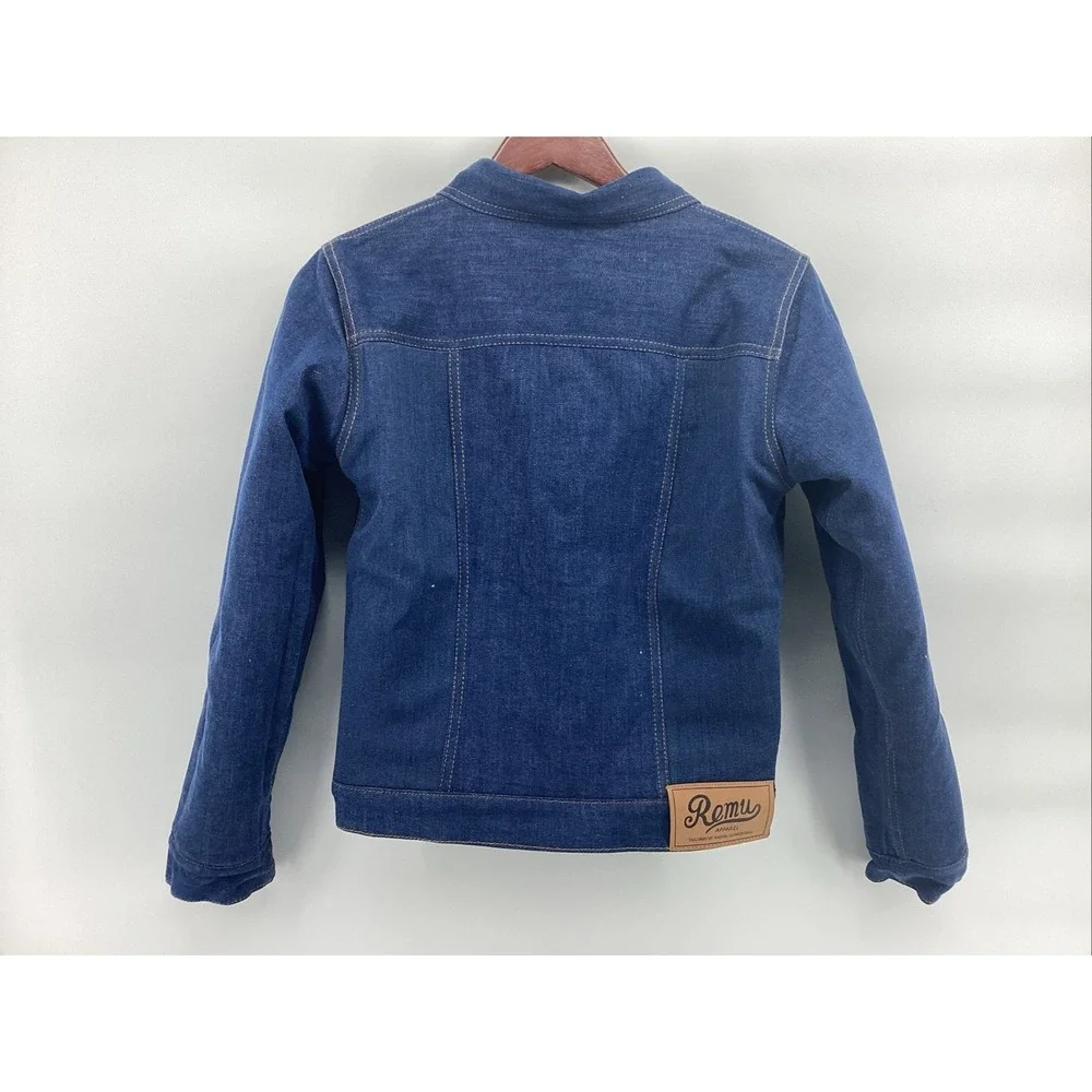 Remu Apparel 100% Wool Lined Denim Jacket Reversible Size Small